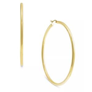 Macy’s Round Hoop Earrings – 14k Gold Over Sterling Silver